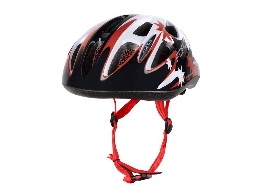 Dětská helma FORCE LARK, černo-červeno-bílá