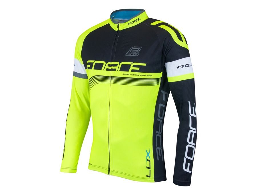 Dres s dlouhým rukávem FORCE LUX, černo-fluo