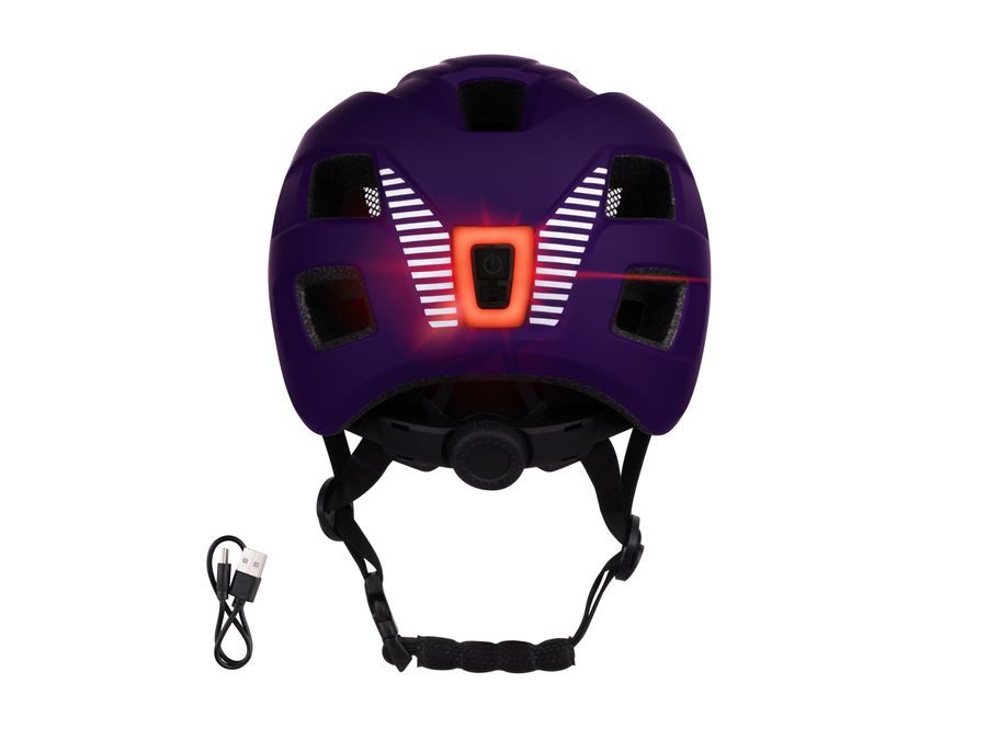 Helma FORCE ZEBU s blikačkou, fialová