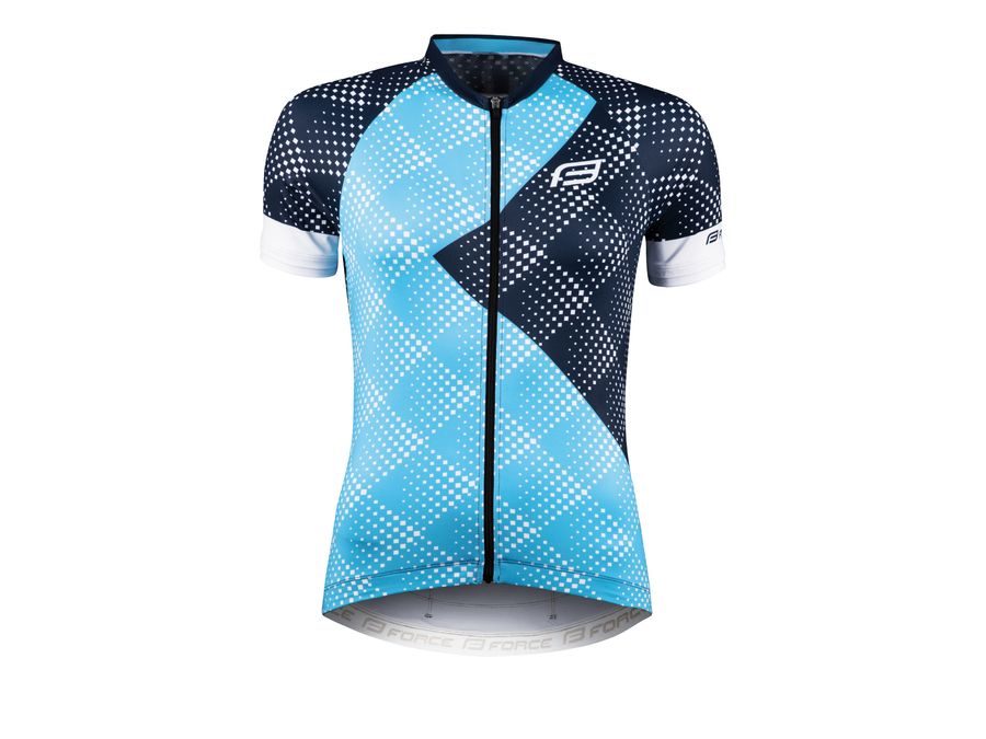 Dámský dres s krátkým rukávem FORCE VISION LADY, modrý