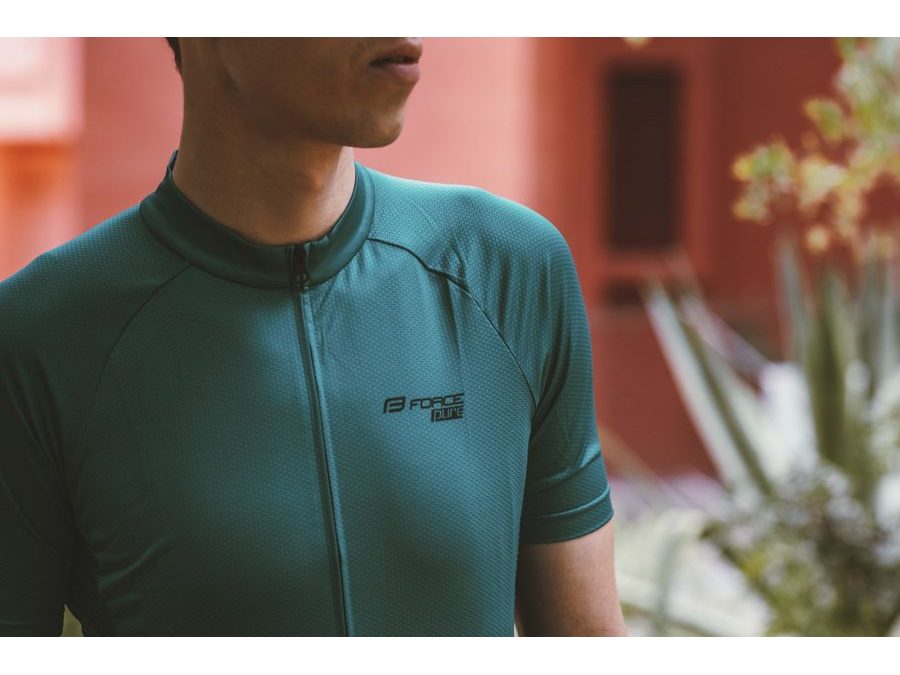 Pánský dres s krátkým rukávem FORCE PURE, petrolejový