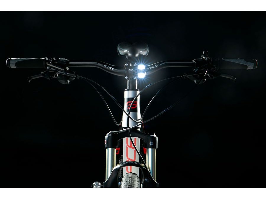 Blikačky sada FORCE AMBIT přední + zadní, černé