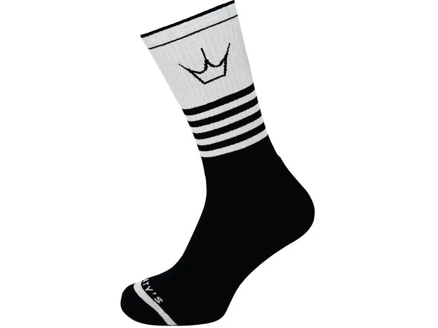 Dlouhé ponožky PEATY'S PONOŽKY SHREDSOCKS BAND white-black