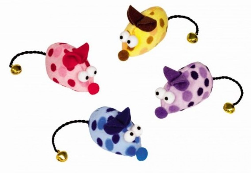 Nobby hračka plyšová myš s rolničkou 6,5cm 2ks - Nobby - Hračky pre mačky -  Pre mačky