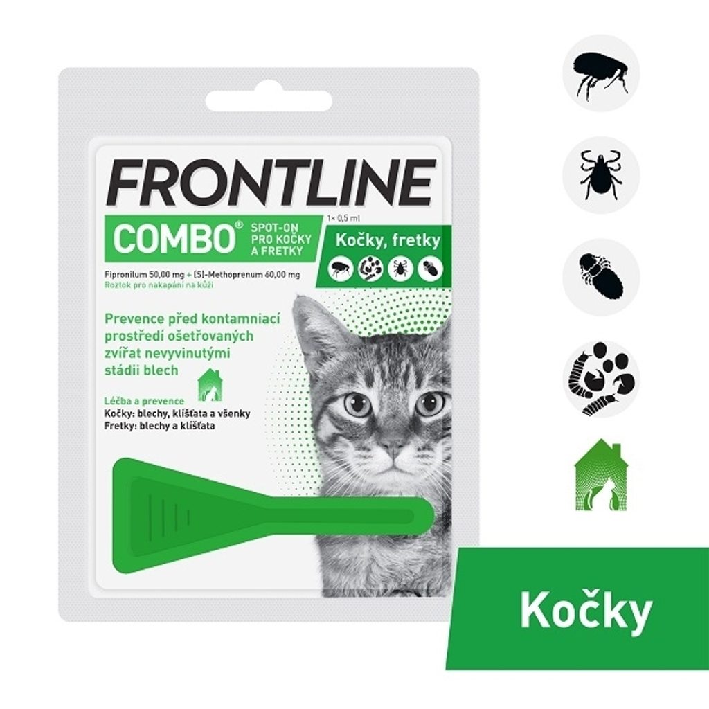 Frontline pipeta Spot-On pre mačky 1x0,5ml - Frontline - Antiparazitiká