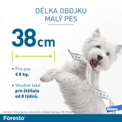 FORESTO OBOJOK PRE PSY A MAČKY DO 8KG 1KS - 38CM - ANTIPARAZITIKÁ