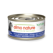 ALMO NATURE HFC NATURAL - TUNIAK A MUŠLE 70G VÝHODNÉ BALENIE 24KS - KONZERVY PRE MAČKY