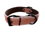 BAFPET OBOJOK HERRY, OBŠITÝ, ČIERNE KOVANIE - RUŽOVÁ - OBOJKY PRE PSOV