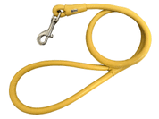 OKRÚHLE KOŽENÉ VODÍTKO EXCLUSIVE - ŽLTÁ - VODÍTKA PRE PSOV