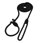 NOBBY FUN ROYAL VODÍTKO S OBOJKOM 170CM / 9MM ČIERNA - VODÍTKA PRE PSOV