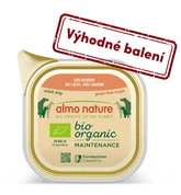 ALMO NATURE BIO ORGANIC - VANIČKA PRE PSOV S LOSOSOM 100G VÝHODNÉ BALENIE 32KS - KONZERVY PRE PSOV