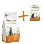 ALMO NATURE ANTI HAIRBALL - S ČERSTVÝM KURACÍM 400G + KURACIA KAPSIČKA ZADARMO - GRANULE PRE MAČKY