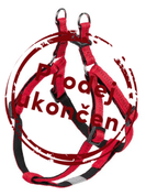 NOBBY SOFT GRIP POSTROJ NYLON 50-72CM / 20MM ČERVENÁ - POSTROJE PRE PSOV