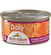 ALMO NATURE DAILY PENA S HOVÄDZÍM A TEĽACÍM 85G - KONZERVY PRE MAČKY