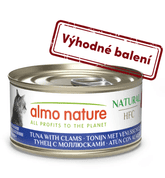 ALMO NATURE HFC NATURAL - TUNIAK A MUŠLE 70G VÝHODNÉ BALENIE 24KS - KONZERVY PRE MAČKY