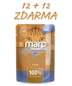 MARP HOLISTIC PLUS KAPSIČKA PRE MAČKY - TUNIAKOVÉ FILETY VO VÝVARE 55G 12 + 12 KS ZADARMO - KONZERVY PRE MAČKY