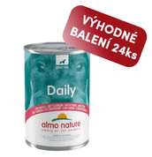 ALMO NATURE DAILY MENU - S BRAVČOVÝM 400G VÝHODNÉ BALENIE 24KS - KONZERVY PRE PSOV