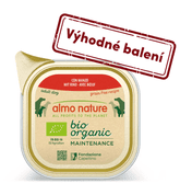 ALMO NATURE BIO ORGANIC - VANIČKA PRE PSOV S HOVÄDZÍM 100G VÝHODNÉ BALENIE 32KS - KONZERVY PRE PSOV