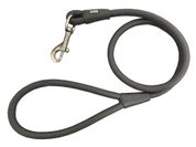 OKRÚHLE KOŽENÉ VODÍTKO EXCLUSIVE - SIVÁ - VODÍTKA PRE PSOV