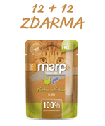 MARP HOLISTIC PLUS KAPSIČKA PRE MAČKY - KURA S TUNIAKOM V ŽELÉ 55G 12 + 12 KS ZADARMO - KONZERVY PRE MAČKY