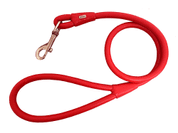 OKRÚHLE KOŽENÉ VODÍTKO EXCLUSIVE - ČERVENÁ - VODÍTKA PRE PSOV