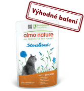 ALMO NATURE HOLISTIC STERILISED S KURACÍM 70G VÝHODNÉ BALENIE 30KS - KONZERVY PRE MAČKY