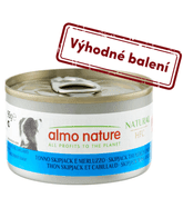 ALMO NATURE HFC NATURAL - TUNIAK A TRESKA 95G VÝHODNÉ BALENIE 24KS - KONZERVY PRE PSOV