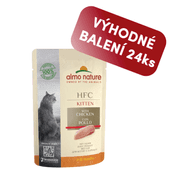ALMO NATURE HFC KITTEN - S KURACÍM 55G VÝHODNÉ BALENIE 24 KS - KONZERVY PRE MAČKY