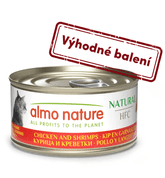 ALMO NATURE HFC NATURAL - KURACÍ A KREVETY 70G VÝHODNÉ BALENIE 24KS - KONZERVY PRE MAČKY