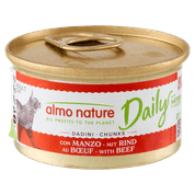 ALMO NATURE DAILY MENU - KÚSKY S HOVÄDZÍM 85G VÝHODNÉ BALENIE 24KS - KONZERVY PRE MAČKY