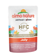 ALMO NATURE HFC JELLY - TUNIAK A KREVETY V ŽELÉ 55G - KONZERVY PRE MAČKY