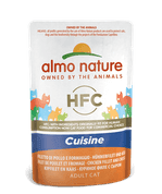 ALMO NATURE HFC JELLY WET CAT -  KURACIE FILET A SYR V ŽELÉ 55G - KONZERVY PRE MAČKY