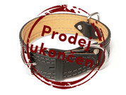 KOŽENÝ OBOJOK ZDOBENÝ ŠITÍM, HERRY - ČIERNA - OBOJKY PRE PSOV