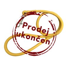 Okrúhle kožené vodítko EXCLUSIVE - Žltá