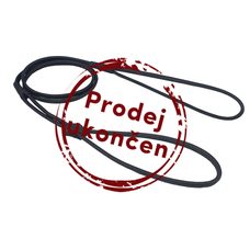 Predvádzacie vodítko zo šitej guľatej kože - Čierna