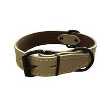 BAFPET Obojok HERRY, obšitý, čierne kovanie - Sivá