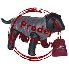 Nobby prešívaná vesta LIGHT pre psa obojstranná sivá / červená 26cm