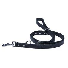 BAFPET Kožené prepínacie vodítko EKG - Čierna