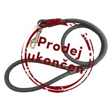 Okrúhle kožené vodítko EXCLUSIVE - Sivá