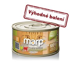 Marp Holistic Plus konzerva pre mačky – Kuracie paté s hovädzími kúskami 24x70g