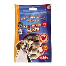 Nobby StarSnack Soft Chicken Sushi maškrty kura + ryba 70g