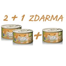 Marp Holistic Plus konzerva pre mačky – Kuracie paté s krevetami 2 + 1 ks ZADARMO