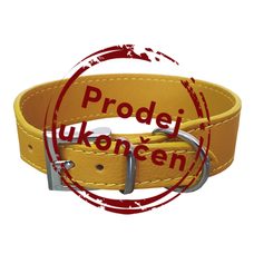 Kožený obojok SETA - Žltá