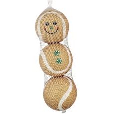 Nobby  Vianočné tenisové loptičky perníček 3ks 4,5 cm