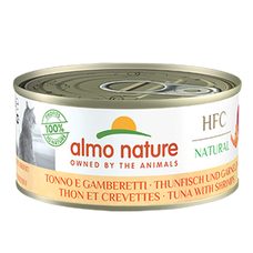 Almo Nature HFC Tuniak a krevety 150g exp 18/11/2023 zľava 50%