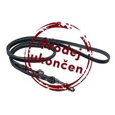 BAFPET Vodítko prepínacie z mastenej kože ZUBR - Sivá