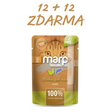 Marp Holistic Plus kapsička pre mačky - Kura s tuniakom v želé 55g 12 + 12 ks ZADARMO