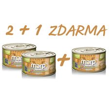 Marp Holistic Plus konzerva pre mačky – Kura s krevetami a brusnicami v želé 70g 2 + 1 ks ZADARMO