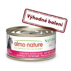 Almo Nature HFC Natural - Kuracie s pečeňou 70g výhodné balenie 24ks