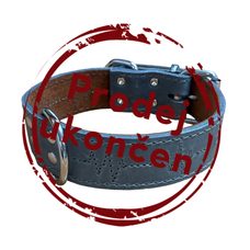 BAFPET Kožený obojok EKG - Sivá